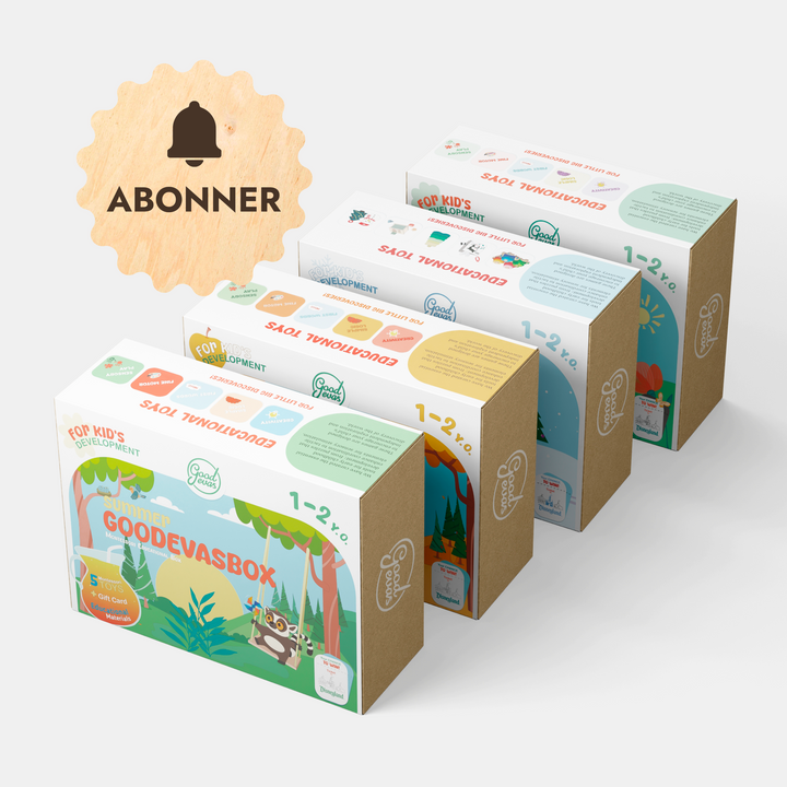 Årlig abonnementspakke med leker (1–2 år) — GoodevasBox