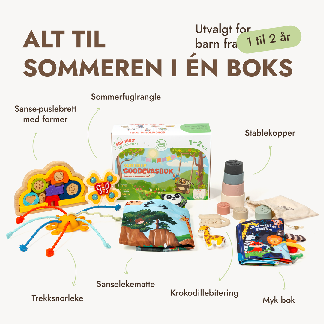 Sommerpakke med leker (1–2 år) — GoodevasBox