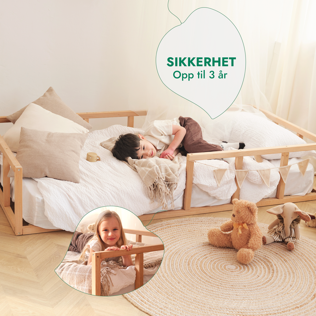 Montessori-seng for barn og småbarn fra 6 måneder