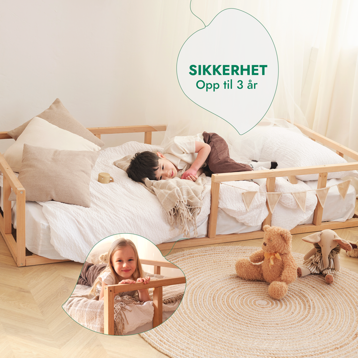 Montessori-seng for barn og småbarn fra 6 måneder