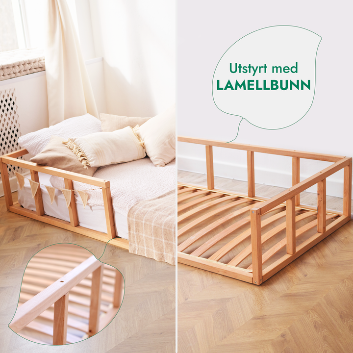 Montessori-seng for barn og småbarn fra 6 måneder