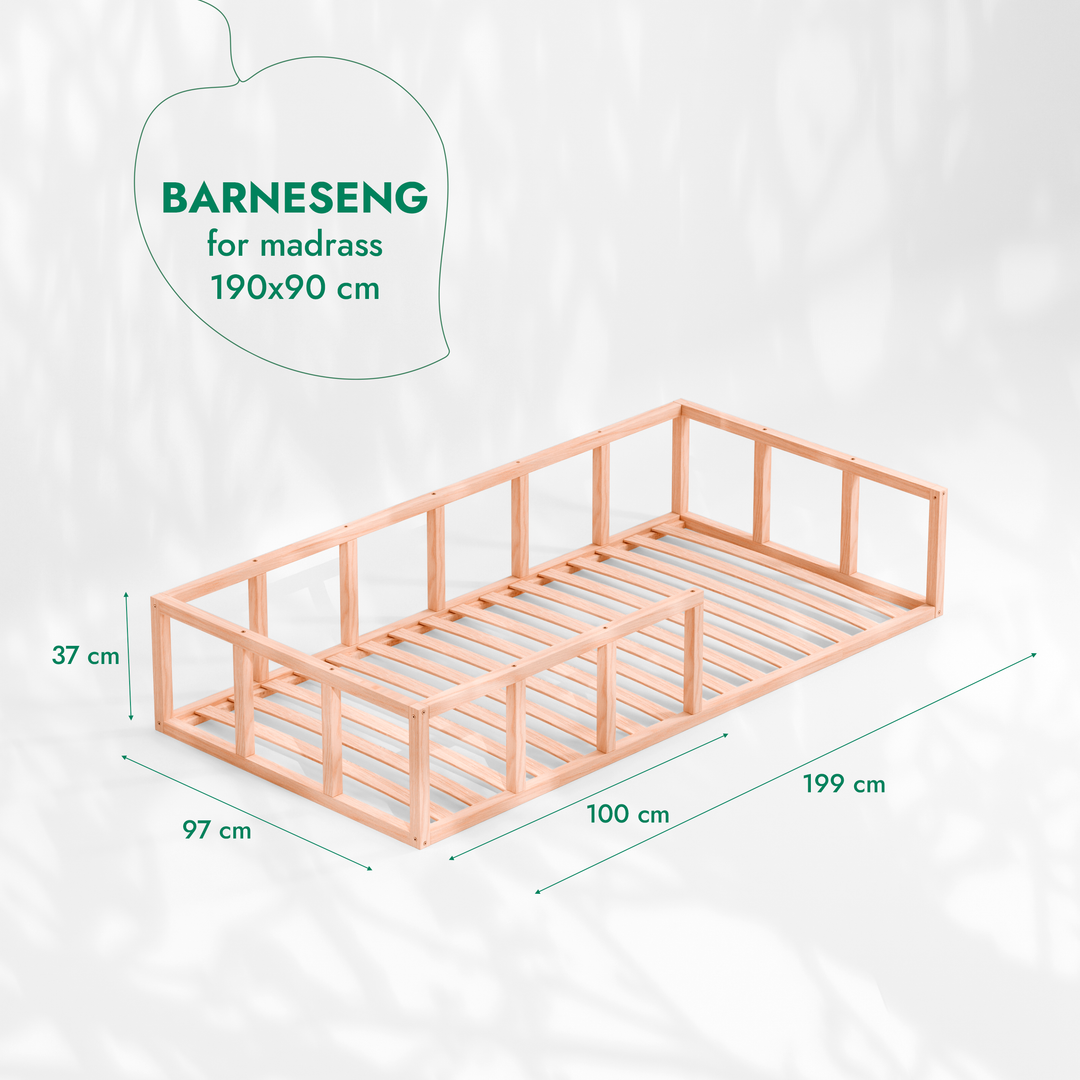 Montessori-seng for barn og småbarn fra 6 måneder