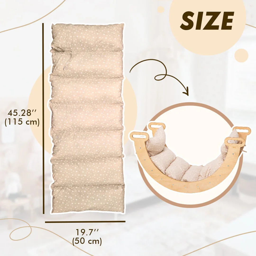Pute for Klatrebue og Vippebalanse – beige (kun pute)