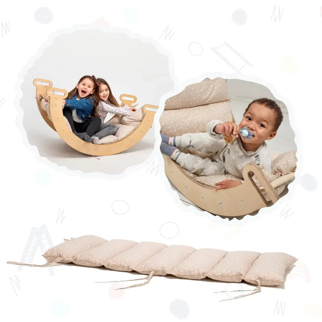Pute for Klatrebue og Vippebalanse – beige (kun pute)